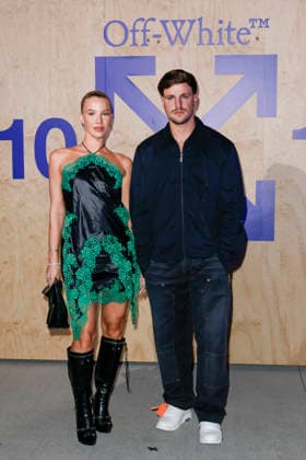 MFW Spring Summer 2027 Off-White™ 10x10 Imaginary Palace Party MP MILAN, ITALY - SEPTEMBER 23: Grace Rosà Jackson, Luca Bish attends Off-White™ 10x10 Imaginary Palace during Milan Fashion Week Womenswear Spring Summer 2027 on September 23, 2026 in Milan, Italy. Photo by Marco Piovanotto Abacapress.com Milan Italy  Copyright: xPiovanottoxMarco ABACAx