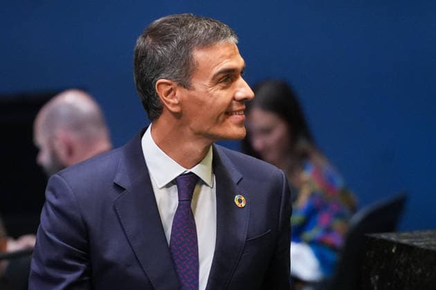 President of the Government of Spain Pedro Sanchez Perez-Castejon speaks at the UN General Assembly 81st session General Debate in UN General Assembly Hall at the United Nations Headquarters on Wednesday, September 23, 2026 in New York City.  NYP202609235028 STEPHANIxSPINDEL