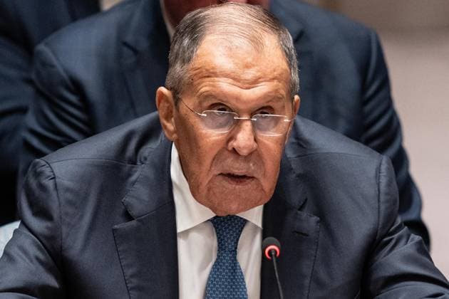 September 23, 2026, Bronx, New York, USA: Sergey Lvrov, Minister of Foreign Affairs of Russia speaks during Security Council meeting on Ukraine at UN Headquarters in New York, NY on September 23, 2026 as Russian aggression is going on for more than 4 years. Bronx USA - ZUMAr339 20260923_znp_r339_056 Copyright: xLevxRadinx