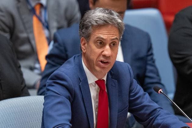 September 23, 2026, Bronx, New York, USA: Secretary of State for Foreign, Commonwealth and Development Affairs of United Kingdom Ed Milband speaks during Security Council meeting on Ukraine at UN Headquarters in New York, NY on September 23, 2026 as Russian aggression is going on for more than 4 years. Bronx USA - ZUMAr339 20260923_znp_r339_043 Copyright: xLevxRadinx