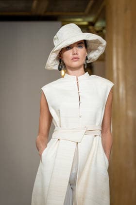 KEQIAO fashion show during the Milan Fashion Week - Womenswear Spring Summer 2027 in Milan, Italy, on 23 September 2026. A model walks the runway at KEQIAO fashion show during the Milan Fashion Week - Womenswear Spring Summer 2027 in Milan, Italy, on 23 September 2026., Credit:Stefano Costantino TTL Stefano Costantino Avalon Italy, Milan  Copyright: xStefanoxCostantinoxTTLx xStefanoxCostantinox xAvalonx 1137645601