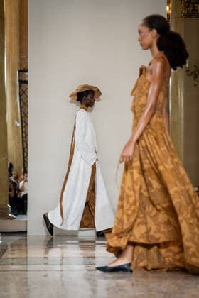 KEQIAO fashion show during the Milan Fashion Week - Womenswear Spring Summer 2027 in Milan, Italy, on 23 September 2026. A model walks the runway at KEQIAO fashion show during the Milan Fashion Week - Womenswear Spring Summer 2027 in Milan, Italy, on 23 September 2026., Credit:Stefano Costantino TTL Stefano Costantino Avalon Italy, Milan  Copyright: xStefanoxCostantinoxTTLx xStefanoxCostantinox xAvalonx 1137645723