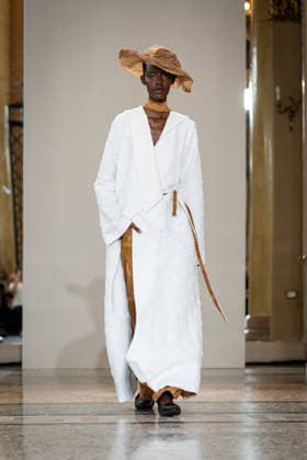 KEQIAO fashion show during the Milan Fashion Week - Womenswear Spring Summer 2027 in Milan, Italy, on 23 September 2026. A model walks the runway at KEQIAO fashion show during the Milan Fashion Week - Womenswear Spring Summer 2027 in Milan, Italy, on 23 September 2026., Credit:Stefano Costantino TTL Stefano Costantino Avalon Italy, Milan  Copyright: xStefanoxCostantinoxTTLx xStefanoxCostantinox xAvalonx 1137645686
