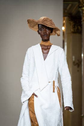 KEQIAO fashion show during the Milan Fashion Week - Womenswear Spring Summer 2027 in Milan, Italy, on 23 September 2026. A model walks the runway at KEQIAO fashion show during the Milan Fashion Week - Womenswear Spring Summer 2027 in Milan, Italy, on 23 September 2026., Credit:Stefano Costantino TTL Stefano Costantino Avalon Italy, Milan  Copyright: xStefanoxCostantinoxTTLx xStefanoxCostantinox xAvalonx 1137645691