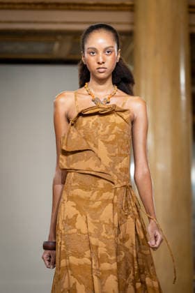 KEQIAO fashion show during the Milan Fashion Week - Womenswear Spring Summer 2027 in Milan, Italy, on 23 September 2026. A model walks the runway at KEQIAO fashion show during the Milan Fashion Week - Womenswear Spring Summer 2027 in Milan, Italy, on 23 September 2026., Credit:Stefano Costantino TTL Stefano Costantino Avalon Italy, Milan  Copyright: xStefanoxCostantinoxTTLx xStefanoxCostantinox xAvalonx 1137645717