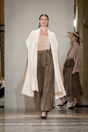 KEQIAO fashion show during the Milan Fashion Week - Womenswear Spring Summer 2027 in Milan, Italy, on 23 September 2026. A model walks the runway at KEQIAO fashion show during the Milan Fashion Week - Womenswear Spring Summer 2027 in Milan, Italy, on 23 September 2026., Credit:Stefano Costantino TTL Stefano Costantino Avalon Italy, Milan  Copyright: xStefanoxCostantinoxTTLx xStefanoxCostantinox xAvalonx 1137645728