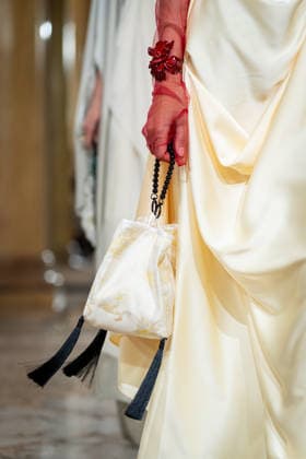KEQIAO fashion show during the Milan Fashion Week - Womenswear Spring Summer 2027 in Milan, Italy, on 23 September 2026. A model walks the runway at KEQIAO fashion show during the Milan Fashion Week - Womenswear Spring Summer 2027 in Milan, Italy, on 23 September 2026., Credit:Stefano Costantino TTL Stefano Costantino Avalon Italy, Milan  Copyright: xStefanoxCostantinoxTTLx xStefanoxCostantinox xAvalonx 1137646069