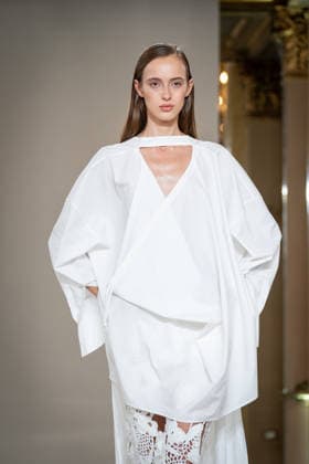KEQIAO fashion show during the Milan Fashion Week - Womenswear Spring Summer 2027 in Milan, Italy, on 23 September 2026. A model walks the runway at KEQIAO fashion show during the Milan Fashion Week - Womenswear Spring Summer 2027 in Milan, Italy, on 23 September 2026., Credit:Stefano Costantino TTL Stefano Costantino Avalon Italy, Milan  Copyright: xStefanoxCostantinoxTTLx xStefanoxCostantinox xAvalonx 1137646136