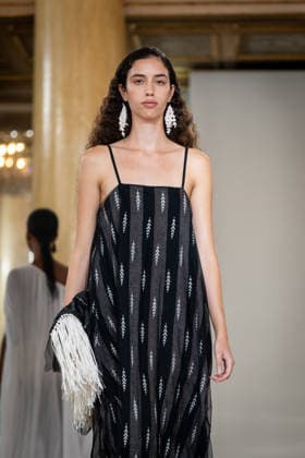KEQIAO fashion show during the Milan Fashion Week - Womenswear Spring Summer 2027 in Milan, Italy, on 23 September 2026. A model walks the runway at KEQIAO fashion show during the Milan Fashion Week - Womenswear Spring Summer 2027 in Milan, Italy, on 23 September 2026., Credit:Stefano Costantino TTL Stefano Costantino Avalon Italy, Milan  Copyright: xStefanoxCostantinoxTTLx xStefanoxCostantinox xAvalonx 1137646325