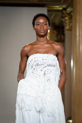 KEQIAO fashion show during the Milan Fashion Week - Womenswear Spring Summer 2027 in Milan, Italy, on 23 September 2026. A model walks the runway at KEQIAO fashion show during the Milan Fashion Week - Womenswear Spring Summer 2027 in Milan, Italy, on 23 September 2026., Credit:Stefano Costantino TTL Stefano Costantino Avalon Italy, Milan  Copyright: xStefanoxCostantinoxTTLx xStefanoxCostantinox xAvalonx 1137646340