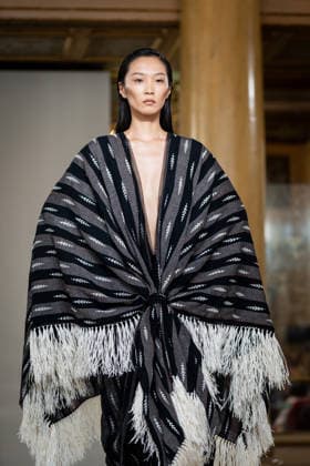 KEQIAO fashion show during the Milan Fashion Week - Womenswear Spring Summer 2027 in Milan, Italy, on 23 September 2026. A model walks the runway at KEQIAO fashion show during the Milan Fashion Week - Womenswear Spring Summer 2027 in Milan, Italy, on 23 September 2026., Credit:Stefano Costantino TTL Stefano Costantino Avalon Italy, Milan  Copyright: xStefanoxCostantinoxTTLx xStefanoxCostantinox xAvalonx 1137646361