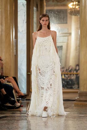 KEQIAO fashion show during the Milan Fashion Week - Womenswear Spring Summer 2027 in Milan, Italy, on 23 September 2026. A model walks the runway at KEQIAO fashion show during the Milan Fashion Week - Womenswear Spring Summer 2027 in Milan, Italy, on 23 September 2026., Credit:Stefano Costantino TTL Stefano Costantino Avalon Italy, Milan  Copyright: xStefanoxCostantinoxTTLx xStefanoxCostantinox xAvalonx 1137646388