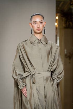 KEQIAO fashion show during the Milan Fashion Week - Womenswear Spring Summer 2027 in Milan, Italy, on 23 September 2026. A model walks the runway at KEQIAO fashion show during the Milan Fashion Week - Womenswear Spring Summer 2027 in Milan, Italy, on 23 September 2026., Credit:Stefano Costantino TTL Stefano Costantino Avalon Italy, Milan  Copyright: xStefanoxCostantinoxTTLx xStefanoxCostantinox xAvalonx 1137646427