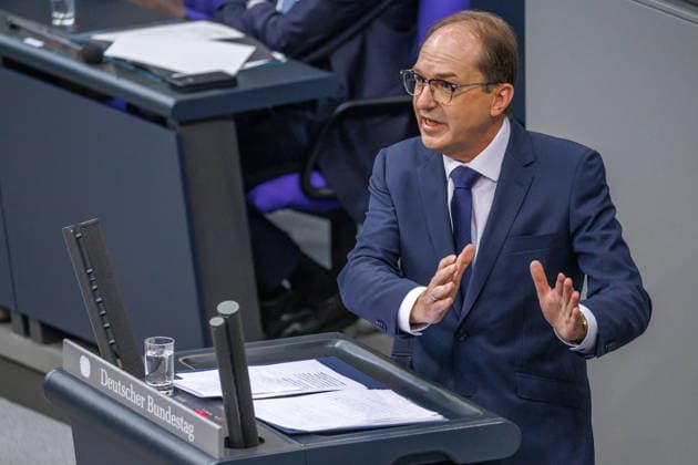 Bundestag Alexander Dobrindt (CSU), Federal Minister of the Interior, at the German Bundestag on September 24, 2026, in Berlin, Berlin, Berlin, Germany, Bundestag