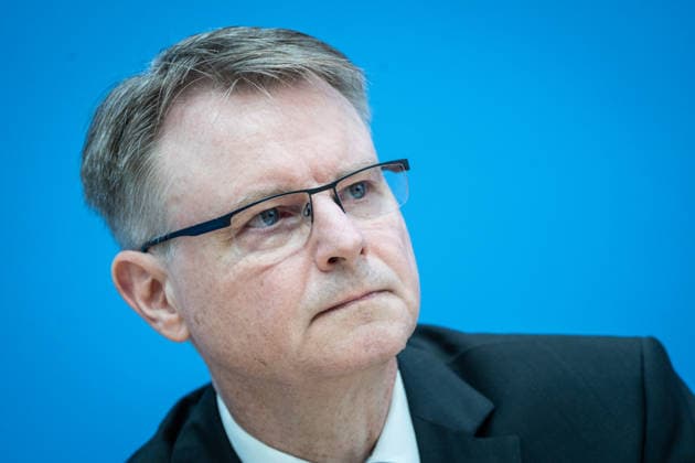 Joint Economic Forecast, Fall 2026, by the Economic Research Institutes: Stefan Kooths, Kiel Institute for the World Economy; Federal Press Conference in Berlin; Joint Economic Forecast, Fall 2026, by the Economic Research Institutes, Berlin, Germany; House of the Federal Press Conference
