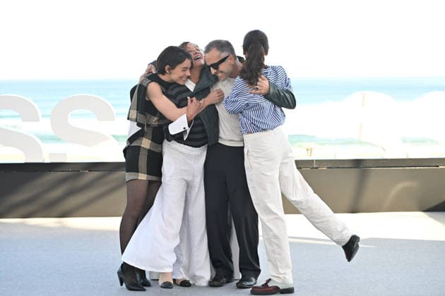 Presentation of the film *Sants* at the San Sebastián Film Festival Director Mikel Gurrea, and the actresses—Ariadna Gil, Victoria Luengo, and Eulàlia Ramon—during the presentation of the film *Sants* at the San Sebastián Film Festival, held at the Kursaal Conference Center on September 24, 2026, in San Sebastián, Guipúzcoa, Basque Country, Spain. The feature film, which follows Lali, a woman who returns to Barcelona to care for her terminally ill mother, is being screened in the Official Selection of the San Sebastián Film Festival, competing for the prestigious Golden Shell. September 24, 2026, Spain  Copyright: xArnaitzxRubiox 7795736