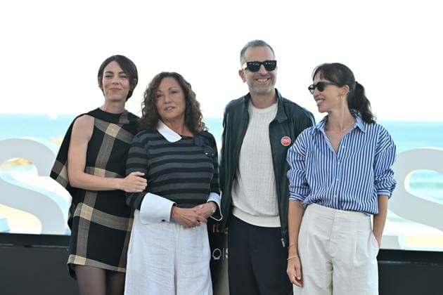 Presentation of the film *Sants* at the San Sebastián Film Festival Director Mikel Gurrea, and the actresses—Ariadna Gil, Victoria Luengo, and Eulàlia Ramon—during the presentation of the film *Sants* at the San Sebastián Film Festival, held at the Kursaal Conference Center on September 24, 2026, in San Sebastián, Guipúzcoa, Basque Country, Spain. The feature film, which follows Lali, a woman who returns to Barcelona to care for her terminally ill mother, is being screened in the Official Selection of the San Sebastián Film Festival, competing for the prestigious Golden Shell. SEPTEMBER 24, 2026 Spain  Copyright: xArnaitzxRubiox 7795730