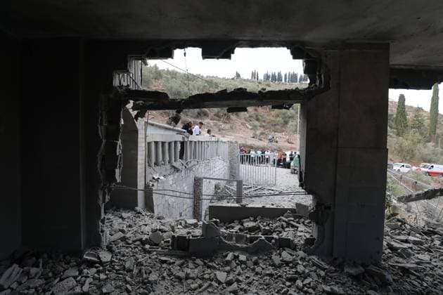 September 24, 2026, Nablus, Palestine, State of: BEIT IMRIN, NABLUS, OCCUPIED WEST BANK, SEPTEMBER 24, 2026: Smoke rises after Israeli forces blew up the family home of Palestinian prisoner Dawas Hassoun in the village of Beit Imrin, northwest of Nablus. Israeli authorities accuse Hassoun, who has been detained since March, of carrying out a vehicle-ramming attack on March 21 that killed Israeli settler Yehuda Sherman. Residents were ordered to evacuate the house before the demolition, which also caused damage to neighboring property, according to local sources. Nablus Palestine, State of  - ZUMAq101 20260924_zna_q101_026 Copyright: xNedalxShtiehx