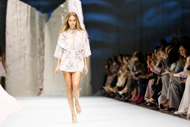 MFW Spring Summer 2027 Laila Hasanovic Genny catwalk MP MILAN, ITALY - SEPTEMBER 24: Laila Hasanovic walks Genny catwalk during the Milan Fashion Week - Womenswear Spring Summer 2027 on September 24, 2026 in Milan, Italy. Photo by Marco Piovanotto Abacapress.com Milan Italy  Copyright: xPiovanottoxMarco ABACAx