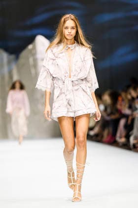 MFW Spring Summer 2027 Laila Hasanovic Genny catwalk MP MILAN, ITALY - SEPTEMBER 24: Laila Hasanovic walks Genny catwalk during the Milan Fashion Week - Womenswear Spring Summer 2027 on September 24, 2026 in Milan, Italy. Photo by Marco Piovanotto Abacapress.com Milan Italy  Copyright: xPiovanottoxMarco ABACAx