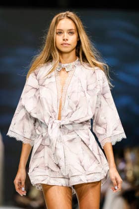 MFW Spring Summer 2027 Laila Hasanovic Genny catwalk MP MILAN, ITALY - SEPTEMBER 24: Laila Hasanovic walks Genny catwalk during the Milan Fashion Week - Womenswear Spring Summer 2027 on September 24, 2026 in Milan, Italy. Photo by Marco Piovanotto Abacapress.com Milan Italy  Copyright: xPiovanottoxMarco ABACAx