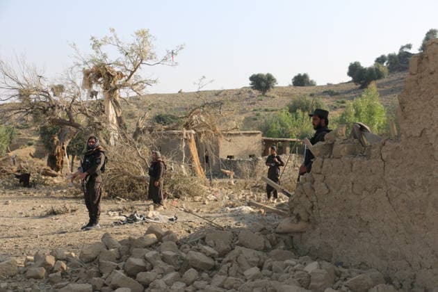 4 killed in Afghanistan in Pakistani airstrikes after Afghan drone incursions KANDAHAR, AFGHANISTAN - SEPTEMBER 24: Security forces stand guard after four people were killed in fresh airstrikes by Pakistan inside three provinces of Afghanistan, Kandahar, Paktia, and Khost provinces on September 24, 2026. Stringer Anadolu Kandahar Afghanistan. Editorial use only. Please get in touch for any other usage.  Copyright: x2026xAnadoluxStringerx