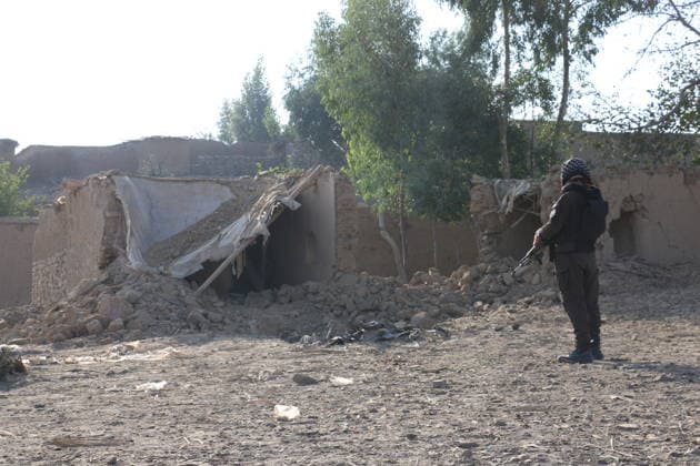 4 killed in Afghanistan in Pakistani airstrikes after Afghan drone incursions KANDAHAR, AFGHANISTAN - SEPTEMBER 24: Security forces stand guard after four people were killed in fresh airstrikes by Pakistan inside three provinces of Afghanistan, Kandahar, Paktia, and Khost provinces on September 24, 2026. Stringer Anadolu Kandahar Afghanistan. Editorial use only. Please get in touch for any other usage.  Copyright: x2026xAnadoluxStringerx