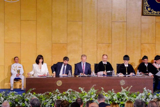 Felipe VI Attends the Opening of the 2026–2027 Academic Year at the Polytechnic University of Cartagena King Felipe VI, accompanied by the president of the Region of Murcia, Fernando López Miras, attended the opening of the 2026–2027 academic year, in the auditorium of the Polytechnic University of Cartagena, on September 24, 2026, in Cartagena, Region of Murcia, Spain. This event marks the official start of the academic year for the more than two million college students who will be attending classes in Spain. SEPTEMBER 24, 2026, Spain  Copyright: xRobertoxPlazax 7796045