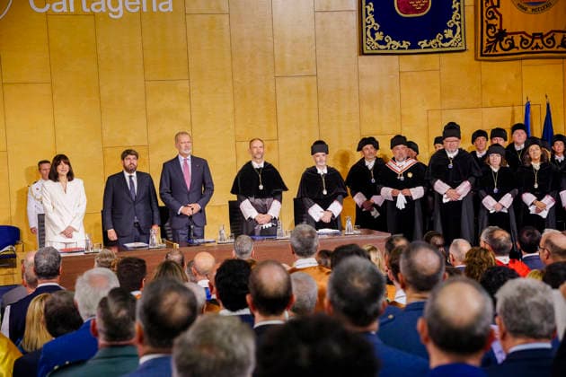 Felipe VI Attends the Opening of the 2026–27 Academic Year at the Polytechnic University of Cartagena King Felipe VI, accompanied by the president of the Region of Murcia, Fernando López Miras, attended the opening of the 2026–2027 academic year, in the auditorium of the Polytechnic University of Cartagena, on September 24, 2026, in Cartagena, Region of Murcia, Spain. This event marks the official start of the academic year for the more than two million college students who will attend classes in Spain. SEPTEMBER 24, 2026, Spain  Copyright: xRobertoxPlazax 7796042