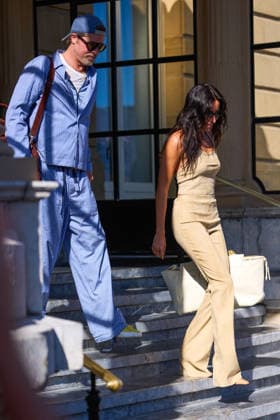 San Sebastian - Brad Pitt Leaves at Maria Cristina Hotel Brad Pitt, Ines de Ramon leaves at Maria Cristina Hotel during 74th San Sebastian International Film Festival on September 24, 2026 in Donostia San Sebastian, Spain. Photo by ABACAPRESS.COM Donostia San Sebastian Euskadi Spain  Copyright: xABACAx