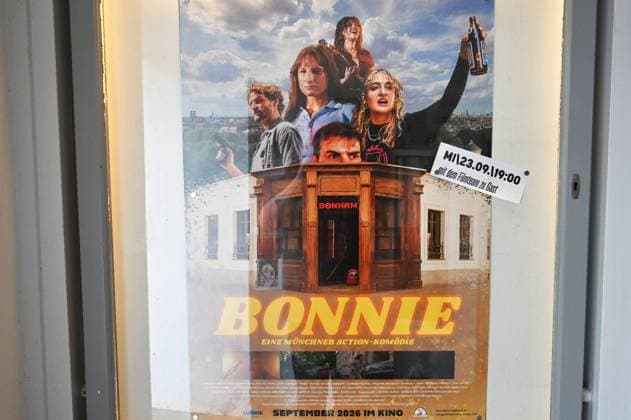 Film Premiere of BONNIE in Regensburg, Ostentor Kino Bonnie is a Munich-based action comedy, a feature film from 2026 directed by Mark Lohr. The independent feature film was produced by the Bavarian production company Slamming Sheep Film. The film has been showing in theaters since September 3, 2026. Photo: movie poster, theater poster