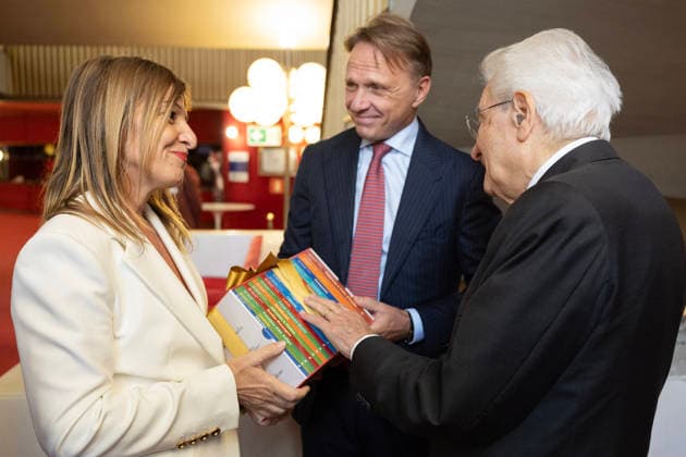 September 24, 2026, Turin, Rome, Italy: The President of the Republic Sergio Mattarella with Francesco Lollobrigida, Minister of Agriculture, Food Sovereignty and Forestry, and Barbara Nappini, President of Slow Food Italy, at the Terra Madre and Salone del Gusto ceremony, Turin, 24 09 2026 Turin Italy - ZUMAa289 20260924_zia_a289_003 Copyright: xAmmendolaxUffxStampax xAgfx