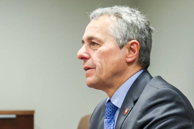 USA, NEW YORK CITY - SEPTEMBER 24, 2026: Ignazio Cassis, Foreign Minister of Switzerland, attends a meeting with his counterpart Sergei Lavrov of Russia on the sidelines of the 2026 High-level Week as part of the 81st session of the UN General Assembly. Russian Foreign Ministry TASS  98235577