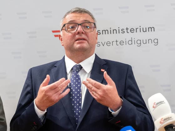 September 24, 2026: Presentation of the Drone Defense Strategy 036—Joerg Leichtfried (SPÖ), State Secretary at the Federal Ministry of the Interior, on September 24, 2026, during the presentation of the interim report on the drone defense strategy by the Ministry of Defense and the Ministry of the Interior at the Federal Chancellery in Vienna, Vienna, Austria