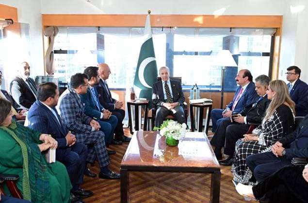 September 24, 2026, Pakistan: Prime Minister of Pakistan Muhammad Shehbaz Sharif Meets with Delegation of Pakistani Businessmen and Entrepreneurs at 81st United Nations General Assembly in New York Pakistan  - ZUMAas3_ 20260924_zaf_as3_010 Copyright: xPPIx