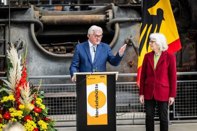 Presentation of the Order of Merit by the Federal President at the Henrichshütte in Hattingen ** FOR EDITORIAL USE ONLY ** EDITORIAL USE ONLY ** p Brigitte Alten Copyright: MartinxMöller doc87qovpxailg1lwath1pes ,EDITORIAL USE ONLY Copyright: MartinxMöller