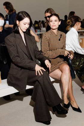 IPA88905972 - Milan, Milan Women™s Fashion Week Spring Summer 2027 - Women™s Fashion, Spring Summer 2027 - Max Mara fashion show - guests - Pictured: Yoona Lim and Kate Mara.  Copyright: xCinziaxCamelax xx IPA88905972