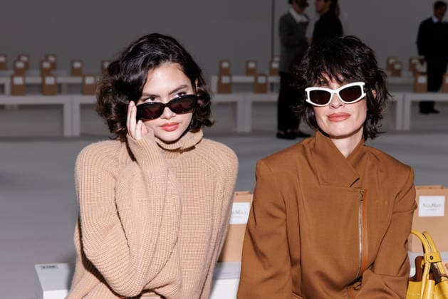 IPA88904473 - Milan, Milan Women™s Fashion Week Spring Summer 2027 - Women™s Fashion, Spring Summer 2027 - Max Mara fashion show - guests - Pictured: Ava Salazar and Paz Vega  Copyright: xCinziaxCamelax xx IPA88904473