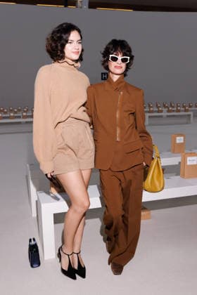 IPA88904846 - Milan, Milan Women™s Fashion Week Spring Summer 2027 - Women™s Fashion, Spring Summer 2027 - Max Mara fashion show - guests - Pictured: Ava Salazar and Paz Vega  Copyright: xCinziaxCamelax xx IPA88904846