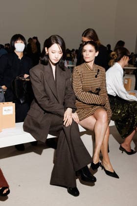 IPA88906024 - Milan, Milan Women™s Fashion Week Spring Summer 2027 - Women™s Fashion, Spring Summer 2027 - Max Mara fashion show - guests - Pictured: Yoona Lim and Kate Mara.  Copyright: xCinziaxCamelax xx IPA88906024