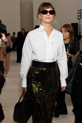 IPA88906881 - Milan, Milan Women™s Fashion Week Spring Summer 2027 - Women™s Fashion, Spring Summer 2027 - Max Mara fashion show - guests - Pictured: Leighton Meester  Copyright: xCinziaxCamelax xx IPA88906881