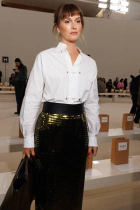 IPA88906897 - Milan, Milan Women™s Fashion Week Spring Summer 2027 - Women™s Fashion, Spring Summer 2027 - Max Mara fashion show - guests - Pictured: Leighton Meester  Copyright: xCinziaxCamelax xx IPA88906897