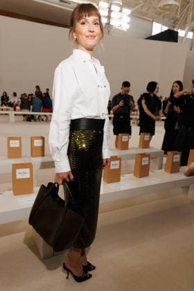 IPA88906900 - Milan, Milan Women™s Fashion Week Spring Summer 2027 - Women™s Fashion, Spring Summer 2027 - Max Mara fashion show - guests - Pictured: Leighton Meester  Copyright: xCinziaxCamelax xx IPA88906900