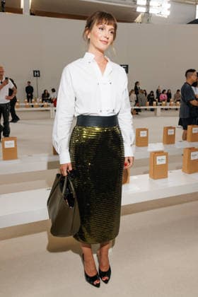 IPA88906927 - Milan, Milan Women™s Fashion Week Spring Summer 2027 - Women™s Fashion, Spring Summer 2027 - Max Mara fashion show - guests - Pictured: Leighton Meester  Copyright: xCinziaxCamelax xx IPA88906927