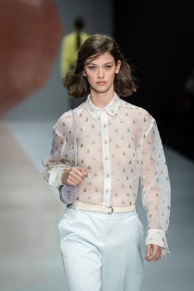 Anteprima fashion show during the Milan Fashion Week - Womenswear Spring Summer 2027 in Milan, Italy, on 24 September 2026. A model walks the runway at Anteprima fashion show during the Milan Fashion Week - Womenswear Spring Summer 2027 in Milan, Italy, on 24 September 2026., Credit:Stefano Costantino TTL Stefano Costantino Avalon Italy, Milan  Copyright: xStefanoxCostantinoxTTLx xStefanoxCostantinox xAvalonx 1137815086