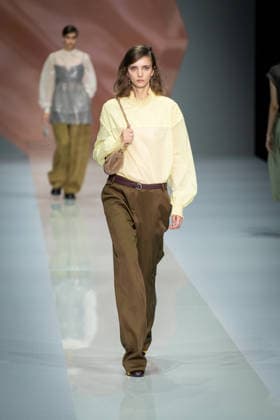Anteprima fashion show during the Milan Fashion Week - Womenswear Spring Summer 2027 in Milan, Italy, on 24 September 2026. A model walks the runway at Anteprima fashion show during the Milan Fashion Week - Womenswear Spring Summer 2027 in Milan, Italy, on 24 September 2026., Credit:Stefano Costantino TTL Stefano Costantino Avalon Italy, Milan  Copyright: xStefanoxCostantinoxTTLx xStefanoxCostantinox xAvalonx 1137815092