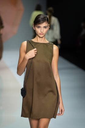 Anteprima fashion show during the Milan Fashion Week - Womenswear Spring Summer 2027 in Milan, Italy, on 24 September 2026. A model walks the runway at Anteprima fashion show during the Milan Fashion Week - Womenswear Spring Summer 2027 in Milan, Italy, on 24 September 2026., Credit:Stefano Costantino TTL Stefano Costantino Avalon Italy, Milan  Copyright: xStefanoxCostantinoxTTLx xStefanoxCostantinox xAvalonx 1137815119