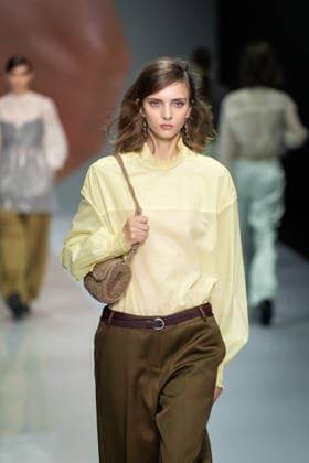 Anteprima fashion show during the Milan Fashion Week - Womenswear Spring Summer 2027 in Milan, Italy, on 24 September 2026. A model walks the runway at Anteprima fashion show during the Milan Fashion Week - Womenswear Spring Summer 2027 in Milan, Italy, on 24 September 2026., Credit:Stefano Costantino TTL Stefano Costantino Avalon Italy, Milan  Copyright: xStefanoxCostantinoxTTLx xStefanoxCostantinox xAvalonx 1137815096