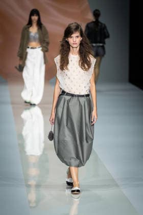 Anteprima fashion show during the Milan Fashion Week - Womenswear Spring Summer 2027 in Milan, Italy, on 24 September 2026. A model walks the runway at Anteprima fashion show during the Milan Fashion Week - Womenswear Spring Summer 2027 in Milan, Italy, on 24 September 2026., Credit:Stefano Costantino TTL Stefano Costantino Avalon Italy, Milan  Copyright: xStefanoxCostantinoxTTLx xStefanoxCostantinox xAvalonx 1137815188