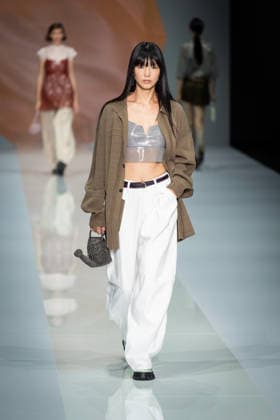 Anteprima fashion show during the Milan Fashion Week - Womenswear Spring Summer 2027 in Milan, Italy, on 24 September 2026. A model walks the runway at Anteprima fashion show during the Milan Fashion Week - Womenswear Spring Summer 2027 in Milan, Italy, on 24 September 2026., Credit:Stefano Costantino TTL Stefano Costantino Avalon Italy, Milan  Copyright: xStefanoxCostantinoxTTLx xStefanoxCostantinox xAvalonx 1137815202